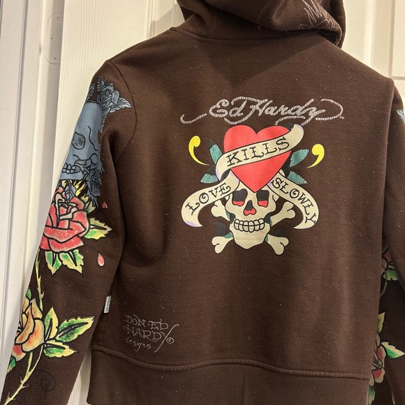Ed Hardy zip up sweatshirt - Picture 3 of 8